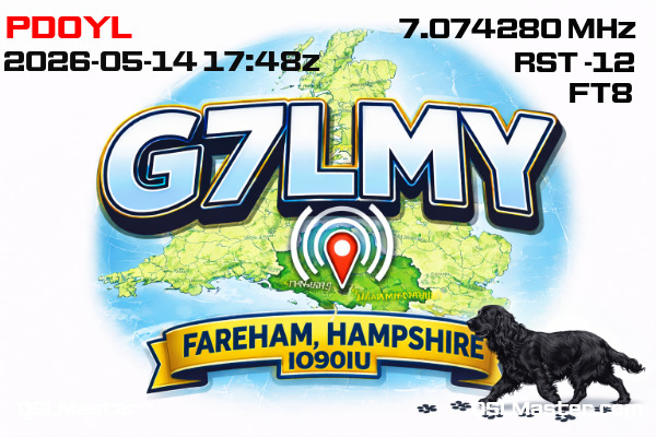 QSL Master Card for G7LMY QSO with PD0YL