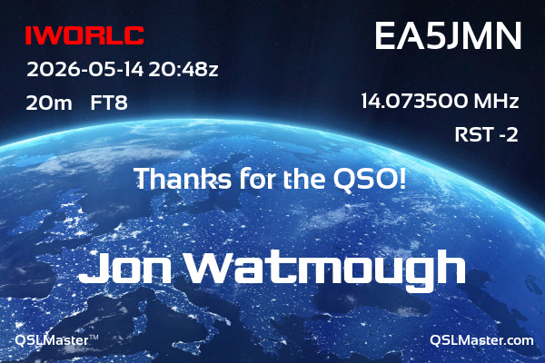 QSL Master Card for EA5JMN QSO with IW0RLC