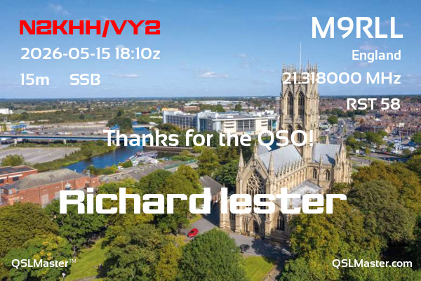 QSL Master Card for M9RLL QSO with N2KHH/VY2