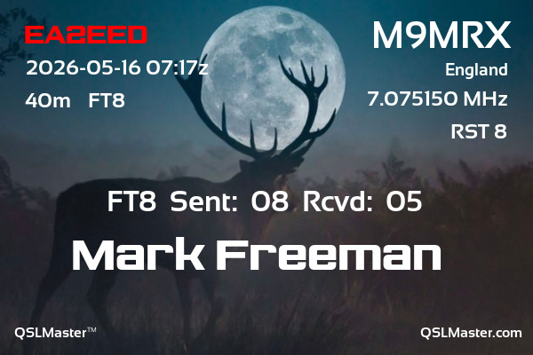 QSL Master Card for M9MRX QSO with EA2EED