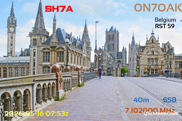 QSL Master Card for ON7OAK QSO with SH7A