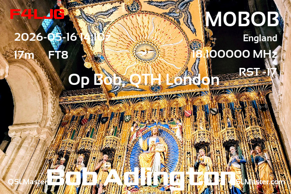 QSL Master Card for M0BOB QSO with F4LJG
