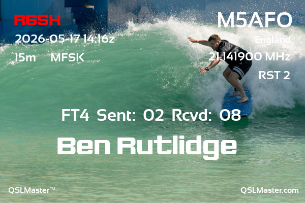 QSL Master Card for M5AFO QSO with R6SH