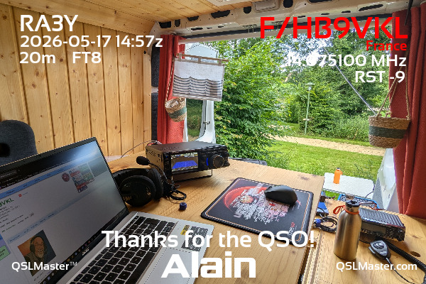 QSL Master Card for F/HB9VKL QSO with RA3Y