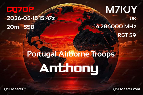 QSL Master Card for M7KJY QSO with CQ70P