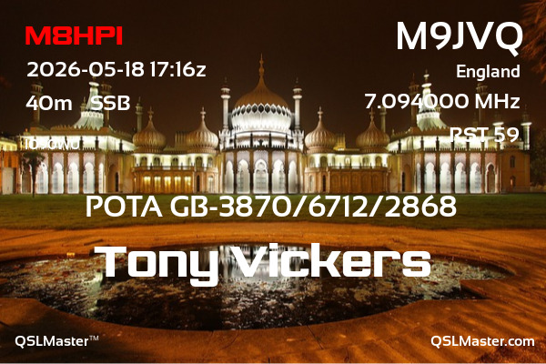 QSL Master Card for M9JVQ QSO with M8HPI