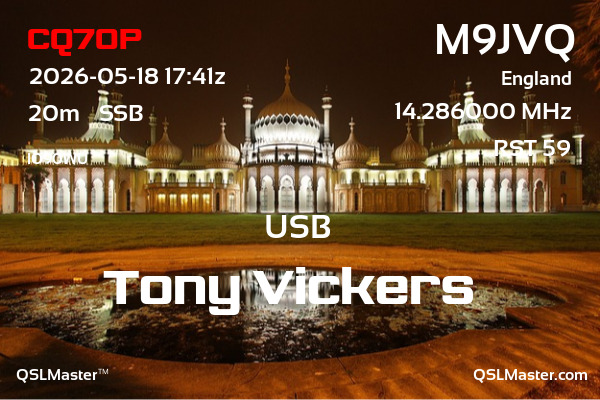 QSL Master Card for M9JVQ QSO with CQ70P