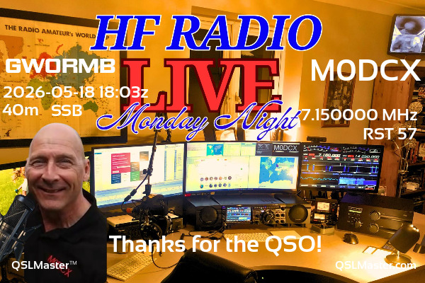 QSL Master Card for M0DCX QSO with GW0RMB