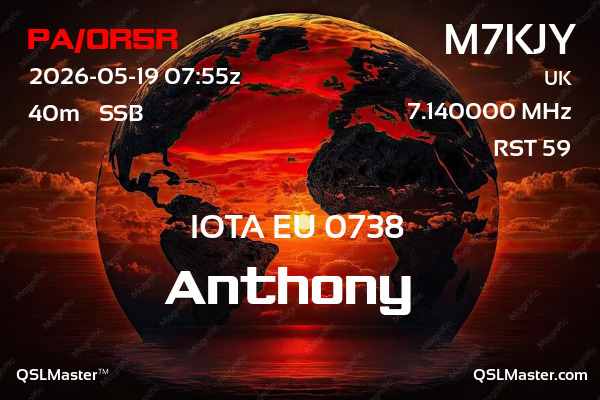 QSL Master Card for M7KJY QSO with PA/OR5R