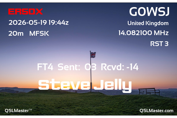 QSL Master Card for G0WSJ QSO with ER5DX