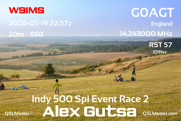 QSL Master Card for G0AGT QSO with W9IMS