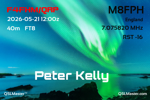 QSL Master Card for M8FPH QSO with F4FHM/QRP