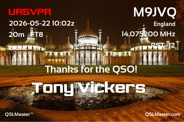 QSL Master Card for M9JVQ QSO with UR5VPR