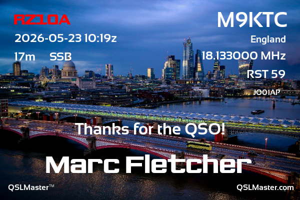 QSL Master Card for M9KTC QSO with RZ1OA