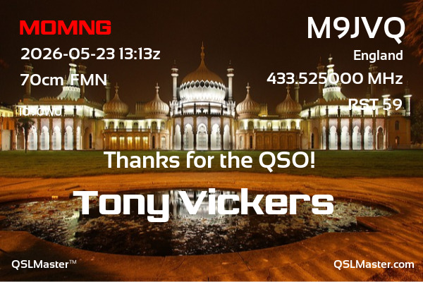 QSL Master Card for M9JVQ QSO with M0MNG