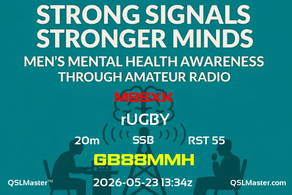 QSL Master Card for GB88MMH QSO with M8SXK