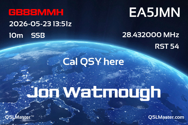 QSL Master Card for EA5JMN QSO with GB88MMH