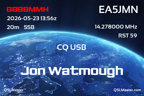 QSL Master Card for EA5JMN QSO with GB88MMH