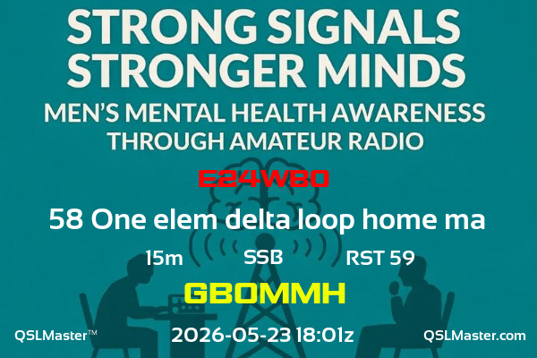 QSL Master Card for GB0MMH QSO with E24WBO