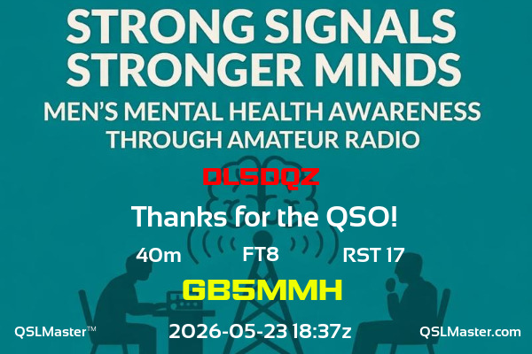 QSL Master Card for GB5MMH QSO with DL5DQZ