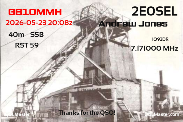 QSL Master Card for 2E0SEL QSO with GB10MMH