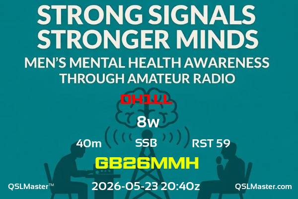 QSL Master Card for GB26MMH QSO with DH1LL