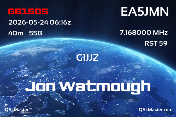 QSL Master Card for EA5JMN QSO with GB1SOS