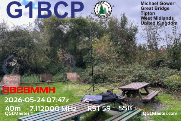 QSL Master Card for G1BCP QSO with GB26MMH