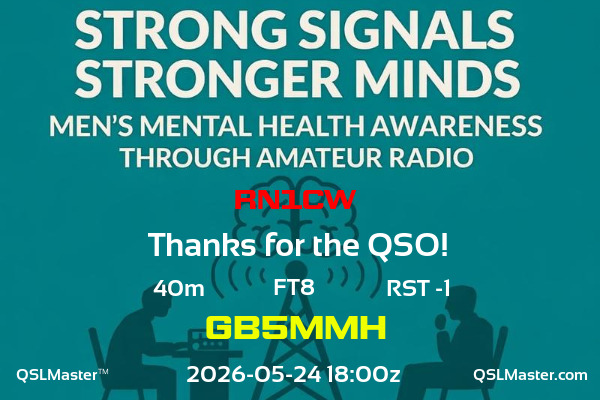 QSL Master Card for GB5MMH QSO with RN1CW
