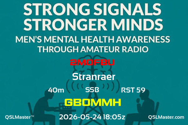 QSL Master Card for GB0MMH QSO with 2M0FBU
