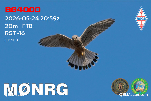 QSL Master Card for M0NRG QSO with BG4OOO