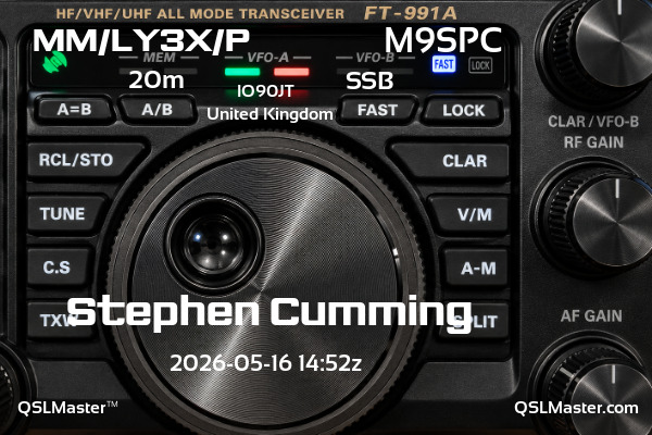 QSL Master Card for M9SPC QSO with MM/LY3X/P