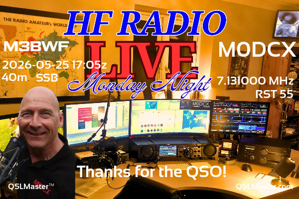 QSL Master Card for M0DCX QSO with M3BWF
