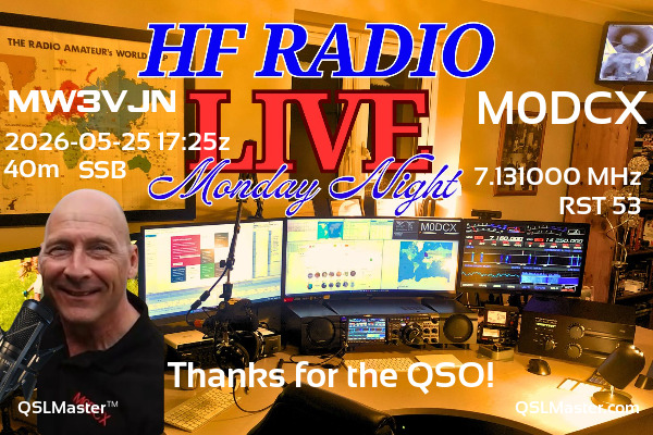 QSL Master Card for M0DCX QSO with MW3VJN