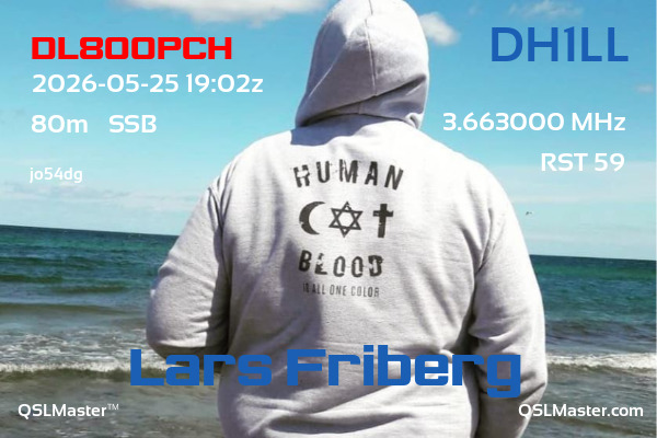 QSL Master Card for DH1LL QSO with DL800PCH
