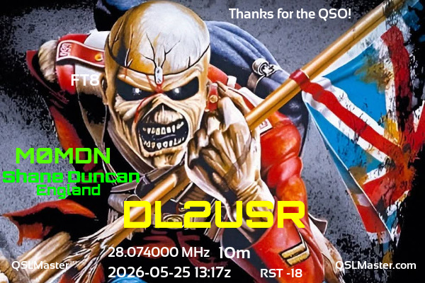 QSL Master Card for M0MDN QSO with DL2USR