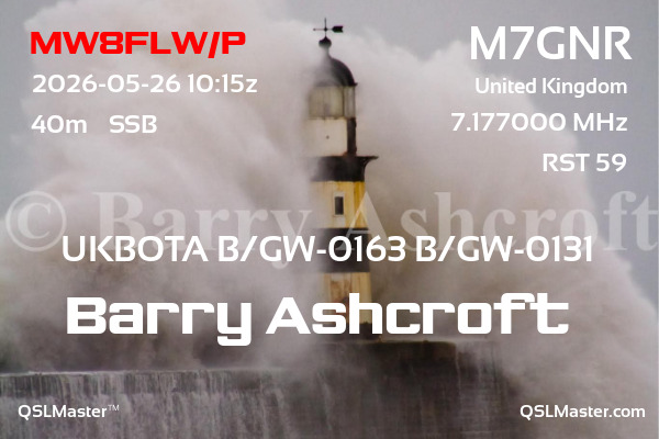 QSL Master Card for M7GNR QSO with MW8FLW/P