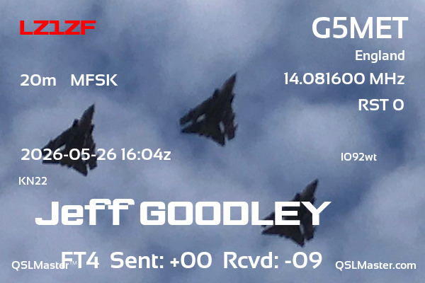 QSL Master Card for G5MET QSO with LZ1ZF