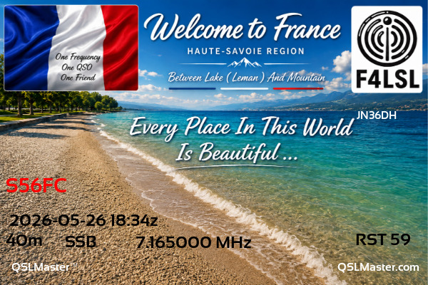 QSL Master Card for F4LSL QSO with S56FC