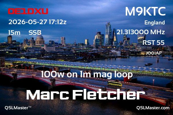 QSL Master Card for M9KTC QSO with OE1DXU