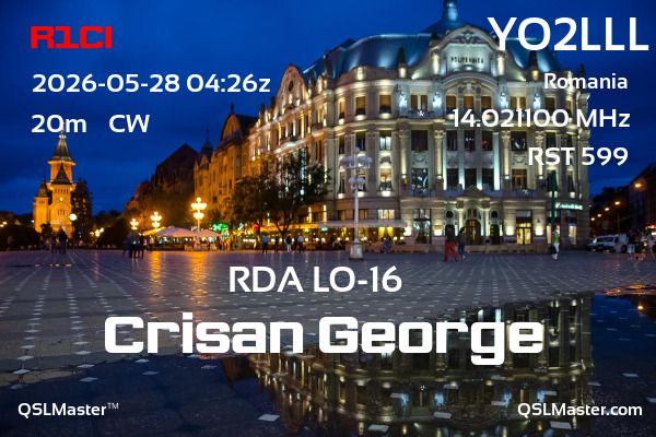 QSL Master Card for YO2LLL QSO with R1CI