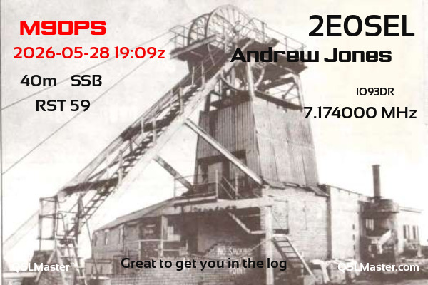 QSL Master Card for 2E0SEL QSO with M9OPS