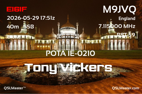 QSL Master Card for M9JVQ QSO with EI6IF