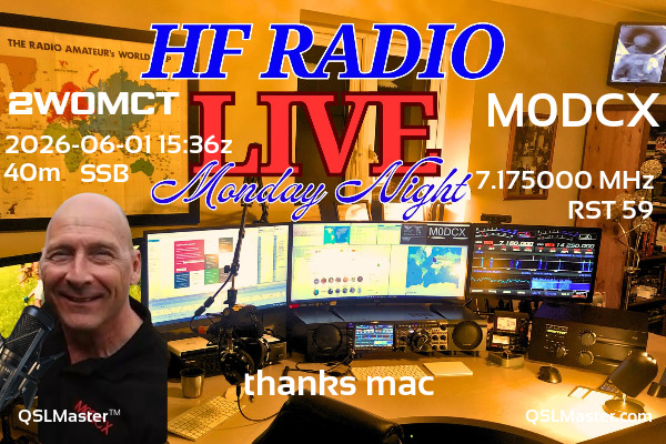 QSL Master Card for M0DCX QSO with 2W0MCT
