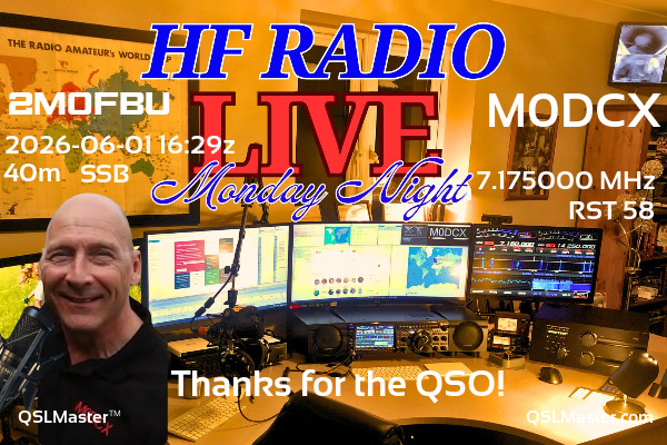 QSL Master Card for M0DCX QSO with 2M0FBU
