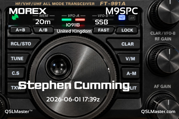QSL Master Card for M9SPC QSO with M0REX