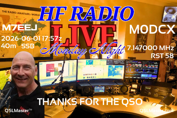 QSL Master Card for M0DCX QSO with M7EEJ