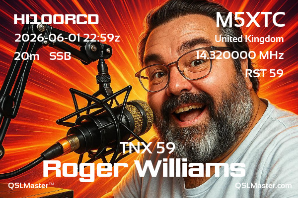 QSL Master Card for M5XTC QSO with HI100RCD