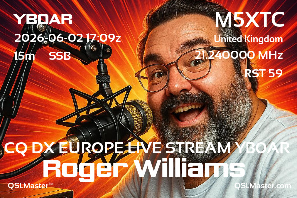 QSL Master Card for M5XTC QSO with YB0AR