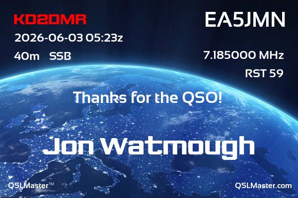 QSL Master Card for EA5JMN QSO with KD2DMR
